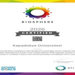 Kapadokya Üniversitesi, 2026 Yılı Biosphere Sürdürülebilirlik Sertifikasını Yeniledi BİOSPHERESERTİFİKA0001